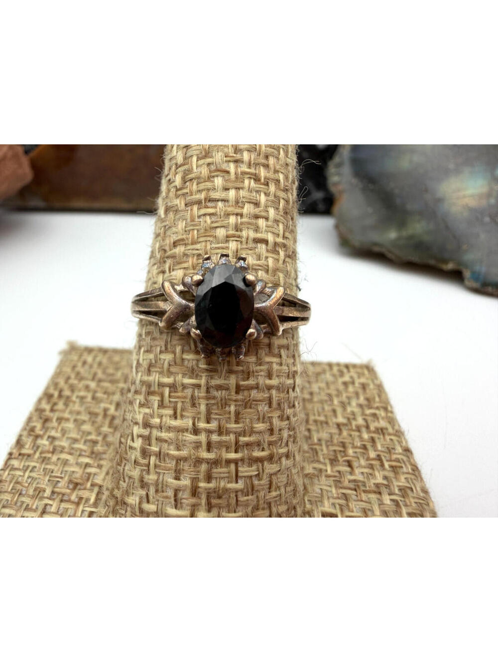 Vintage Old Pawn Cocktail Onyx Stone Sterling Silver Stamped 925 Ring